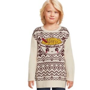 Maruchan Girls Graphic Crew Neck Sweater Size 6-7